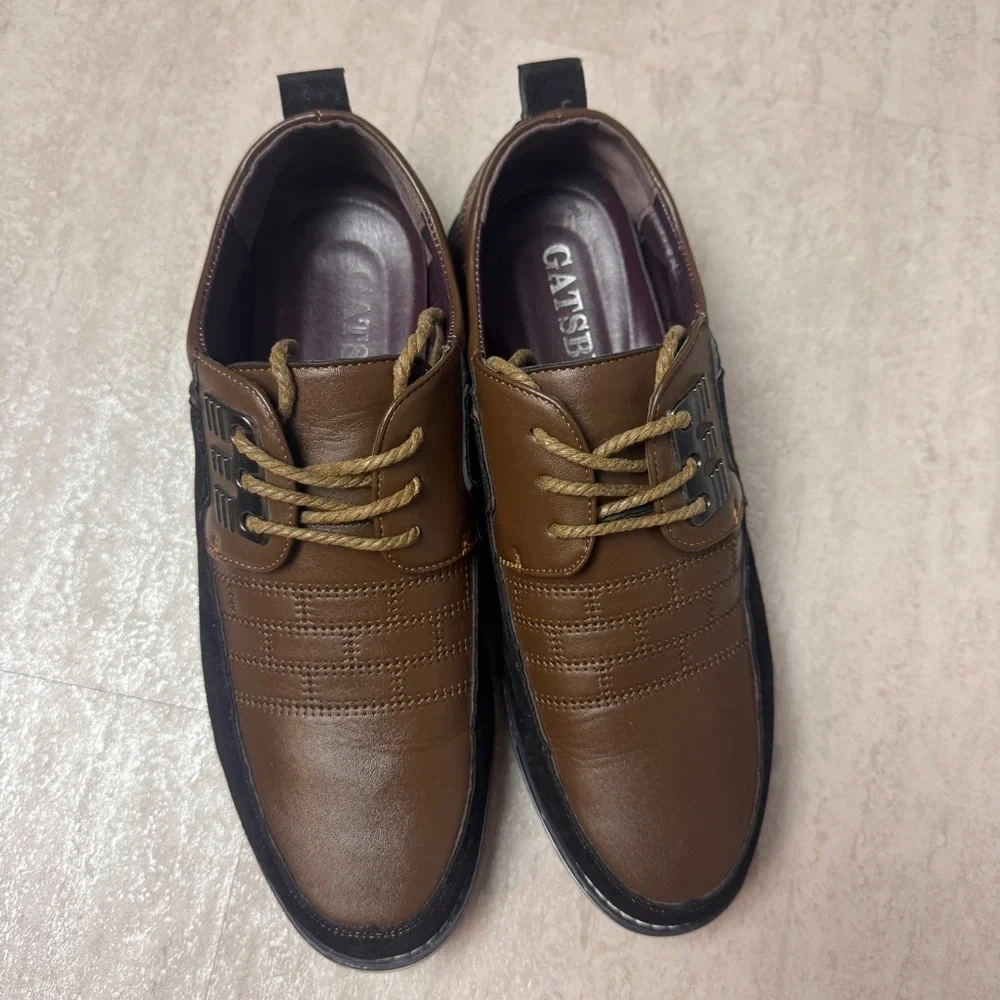Gatsby shoes Oxford Derby Orthopedic leather shoes size 9